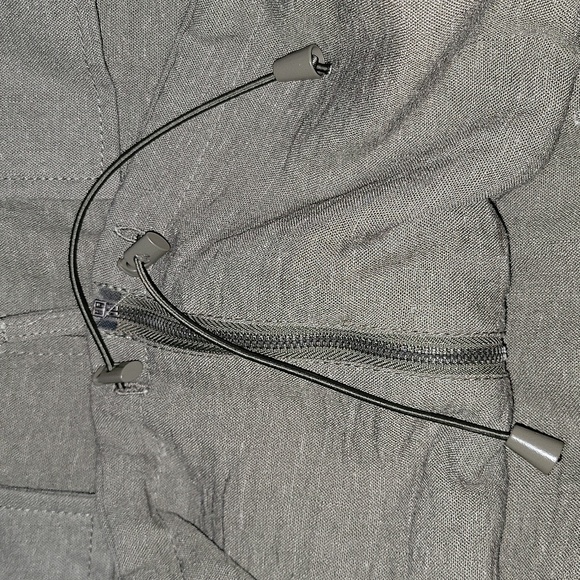 Max Studio olive green zip up shirt jacket women's top linen blend - Picture 10 of 10